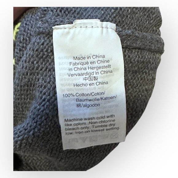 Crewcuts by JCrew Kids Gray Sweater with Neon Glow In Dark Monster Boys Size 3T - Picture 6 of 13